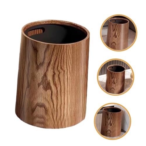 Caneca de basura rectangular color marrón para cocina y baño miniatura 2