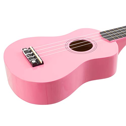 Ukulélé Soprano pour Débutants en Rose avec Sac et Accordeur Uke Gratuit - Les Beatles, Paul McCartney, John Lennon, RIngo Starr, George Harrison Ukulélé Soprano pour Débutants en Rose avec Sac et Accordeur Uke Gratuit – Image 3