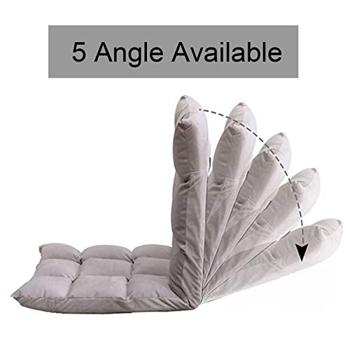 Chaise de sol pliable et déhoussable 110 x 52 cm verte - 4