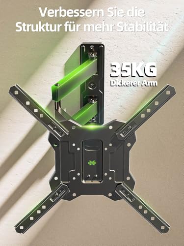 USX-MOUNT TV Wandhalterung Schwenkbar Neigbare für 26-60 Zoll Flach and Curved Fernseher bis zu 35Kg, Wandhalterung Fernseher, Fernseher Halterung max. VESA 400x400mm, XMM902 – Bild 3