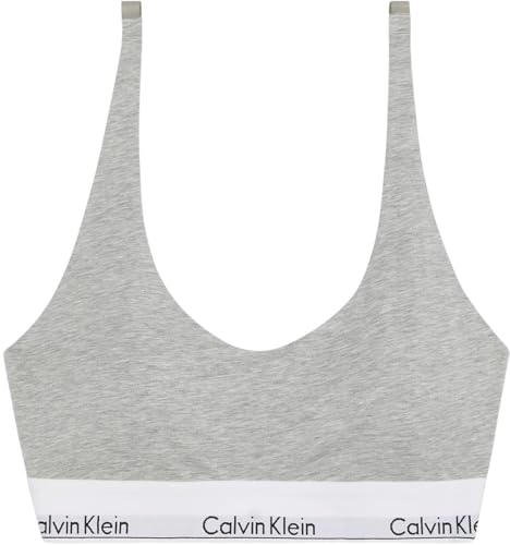 Calvin Klein Brassière Femme Lightly Lined avec Basque Élastique, Gris (Grey Heather), XS