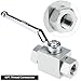 QWORK Hydraulic Ball Valve 1/2'' NPT, 7250 PSI 2 Way Shut-Off Valve, High Pressure Hydraulic Valve