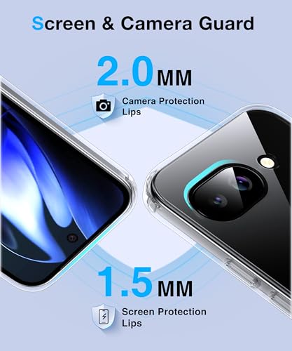 Image of [NO.1 Magnetic for Google Pixel 9a Case with MagSafe [Anti-Yellowing][Slim Fit][Military Grade Drop Tested] Transparent Case Soft Silicone Bumper for Google Pixel 9a Phone Case,Clear