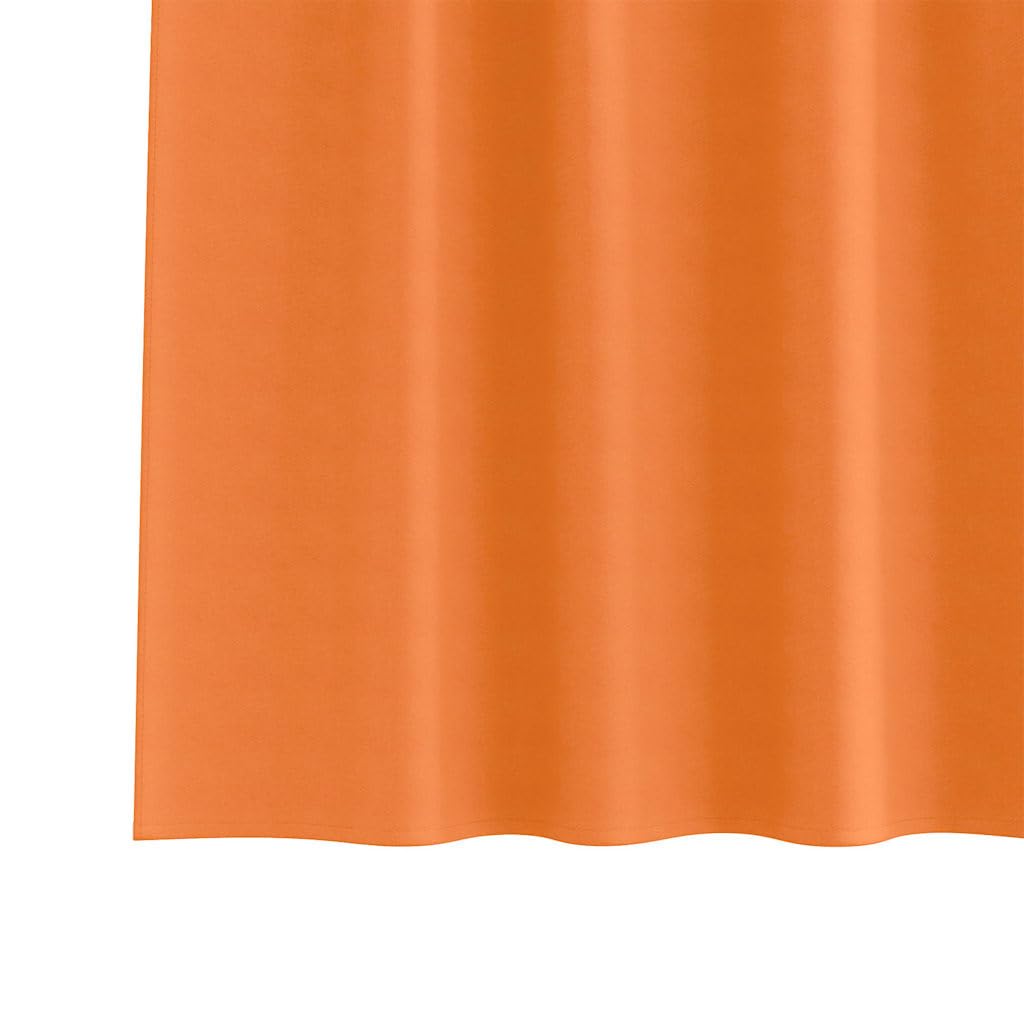 Lot de 2 rideaux occultants avec anneaux - En polyester - Orange clair - 260 x 140 cm - Protection solaire - Pour salon, chambre à coucher, bureau, intérieur