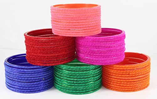 Image of NMII Glass with Plain and Simple Design Glossy Finished Fancy Bangle Set For Women and Girls | Glass Bangles | Stylish Women's Bangles