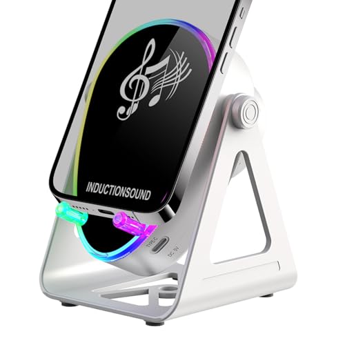 Enceinte à induction sans fil haut-parleur portable stéréo chargeur lumière