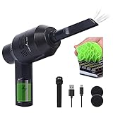 Keyboard Cleaner with Cleaning Gel, Moduskye Portable Keyboard Vacuum Cleaner 2 Vacuum Nozzles, USB Rechargeable, Computer Mini Vacuum Cleaner for Car, Laptop, Computer, Makeup Bag, Pet Hair