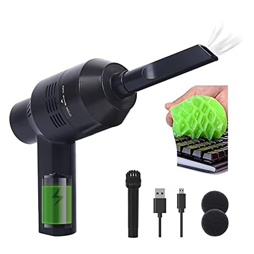 Keyboard Cleaner with Cleaning Gel, Moduskye Portable Keyboard Vacuum Cleaner 2 Vacuum Nozzles, USB Rechargeable, Computer Mini Vacuum Cleaner for Car, Laptop, Computer, Makeup Bag, Pet Hair