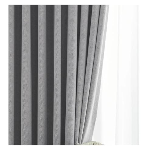 L6NqIAG Cortinas de Lino Cortina de Tela Gruesa Color sólido for Dormitorio, Sala Estar, Opaca, con protección Solar, algodón y Lino(Color 2,Grommet,W100cm)