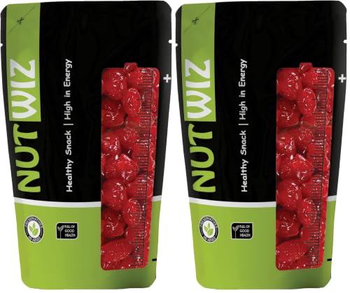 Image of Nutwiz Dried Cherries 200 Grams - Juicy, Sweet and Chewy Snack Rich in Vitamins & Fiber | Loved by Kids, Travellers and Cooking Friendly Moms | Easy to Pack for Lunchboxes, Trips, or Decorating Cakes, Cupcakes, Ice-Cream and More | Ready to Eat Sweet Red Cherry