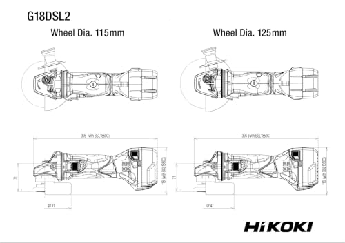 HIKOKI Meuleuse 125mm 18V 5Ah G18DSL2WUZ - vue 4