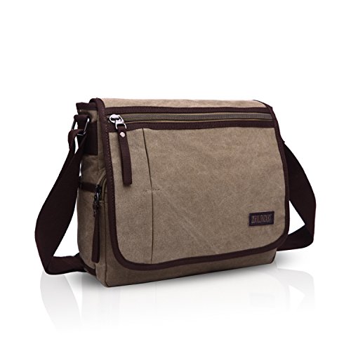 Bolsa de cartero espaciosa para hombre con compartimento de laptop de 12.9 pulgadas para trabajo