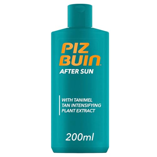 PIZ BUIN Latte Doposole Intensificatore di Abbronzatura, Doposole corpo ad assorbimento rapido idratante, Dopo sole acceleratore abbronzatura con Vitamina E, 200 ml