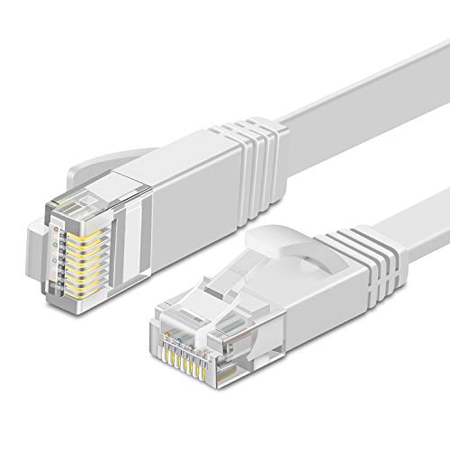 TNP CAT6 Netzwerkkabel, Gigabit Ethernet Kabel LAN RJ45 Stecker auf Stecker, Internet Verlängerungskabel Adapter Patchkabel Rohkabel Kabel für Switch Router Netzwerk Cat6, Weiß 3M