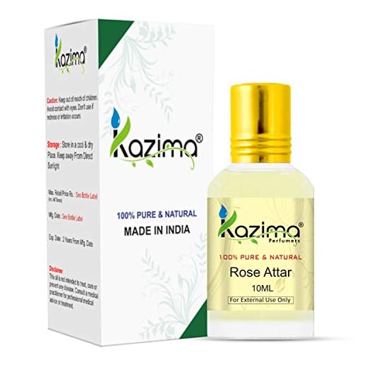 KAZIMA Rose Attar Perfume For Unisex Pure - Pure Natural Undiluted (Non-Alcoholic) (10ml)