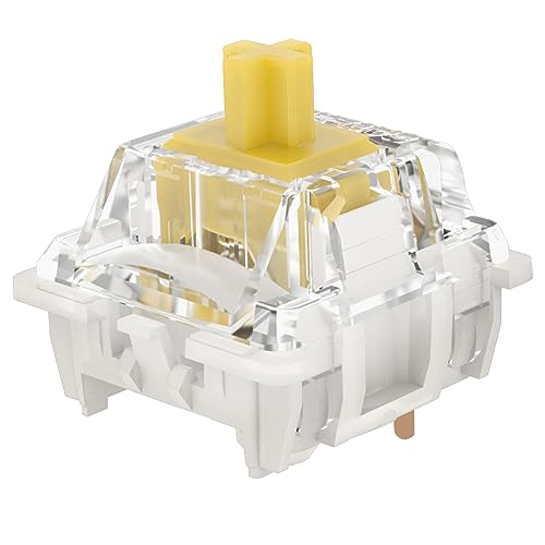 Gateron G Pro 3.0 Yellow Switches for Mechanical Keyboard 3-Pin 50gf Linear/Pre-Lubed/Pin-Enhanced Switches(108pcs Yellow 3-Pin)