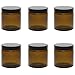6 Glastiegel 120 ml/Salbentiegel/Cremetiegel aus Braunglas inkl. Etiketten
