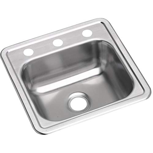 Image of Elkay Dayton D115153 Single Bowl Top Mount Stainless Steel Bar Sink