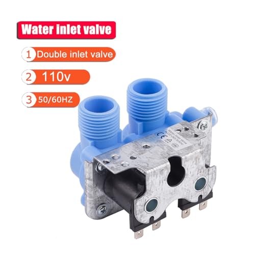 Vanne d'admission d'eau double tête 110V pour machine à laver