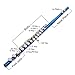 Ktaxon C Closed Hole Flute 16 Keys Flutes Kit for Students, Professionals & Beginner, Orchestra Musical Nickel Flute with Hard Case, Cleaning Rod, Cloth, Gloves (Blue)