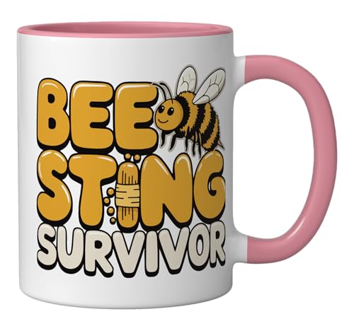 Taza de cerámica Bee Sting Survivor 11 oz miniatura 2
