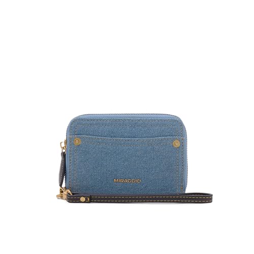 Image of Miraggio Dew Denim Wallet for Women with Wristlet | Gift for Woman