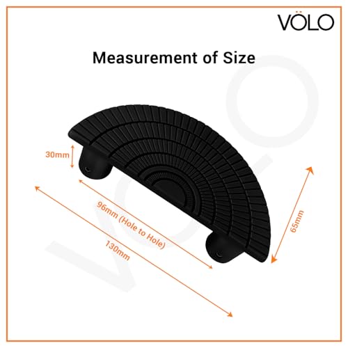 Image of VOLO Main Door Handle - Heavy Duty Pull Handle for Wooden & Glass Doors in Home, Office & Hotel Use (Model: S-626) - Pack of 1 Set (Black - 96MM)