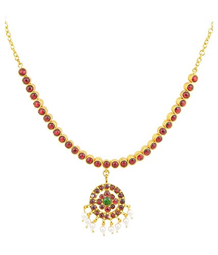 UG PRODUCTS Bharatanatyam Jewellery Golden Gold Plated Kemp Necklace for Women (B01IT3SQUK) Amazon Price History, Amazon Price Tracker