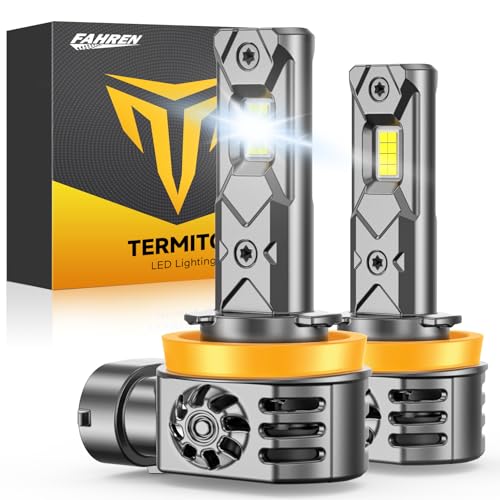 Image of FORENNER 2026 NextGen H11 Light Bulbs, 1400% Super Bright 100000LM 6500K White, High-Performance 1:1 compact size H9 H8 Fog Bulb, Non-Polarity Plug and Play, CANbus Ready, Light Kit Pack of 2