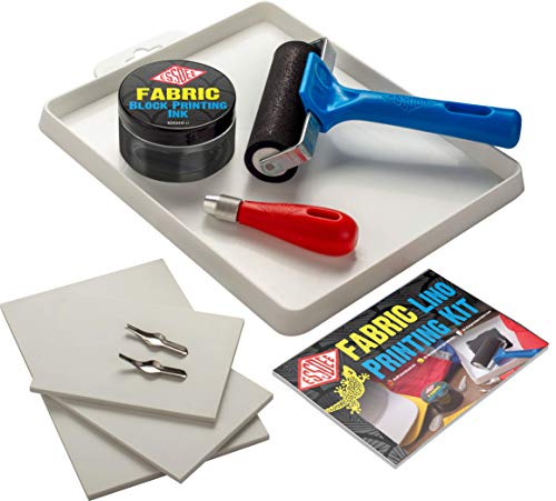 Kit d'impression Lino Tissu Essdee avec gouges et rouleau