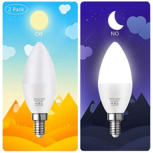 Bombilla a la luz del crepúsculo, E14 Bombilla del sensor de los...