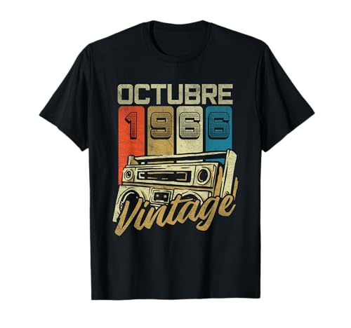 Octubre 1966 Vintage - 56 años Regalo Cumpleaños Hombre Camiseta