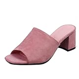  Chaussure Mode Sandale Orteil Ouvert Slip-on Femme Mules Talon Haut Bloc Chaussure d\'été