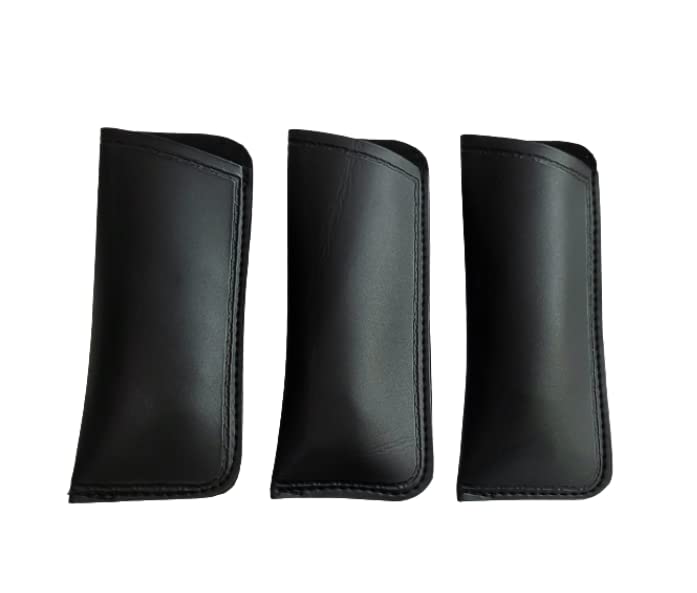 proniks spectacal imported leather soft case cover pouch combo pack OF 3 for goggles and eyewear and for man and women(made in India) (grey)-picture-20
