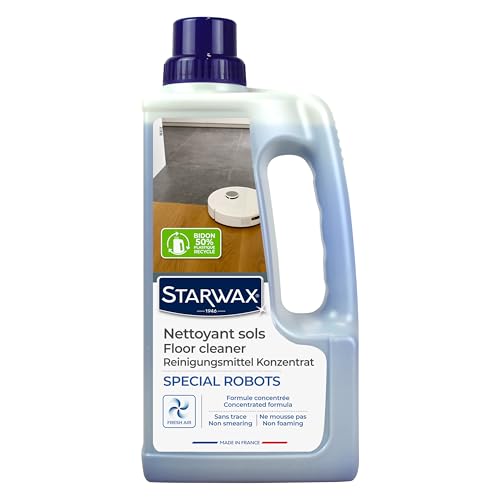STARWAX - Limpiador de Suelos Especial Robots - Apto para todos los robots de limpieza - Limpia sin rayar - Sin aclarado - Secado rápido - Perfume brisa marina - 1L
