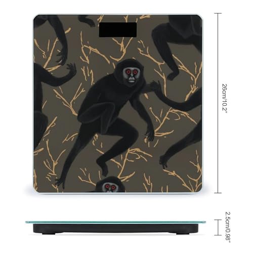Báscula digital Black Gibbon Monkey para peso corporal miniatura 2
