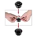 Anzio Black Pop Up Screw-in Flush Gas Reservoir Cap Vented Fuel Tank Compatible with 82-18 Harley