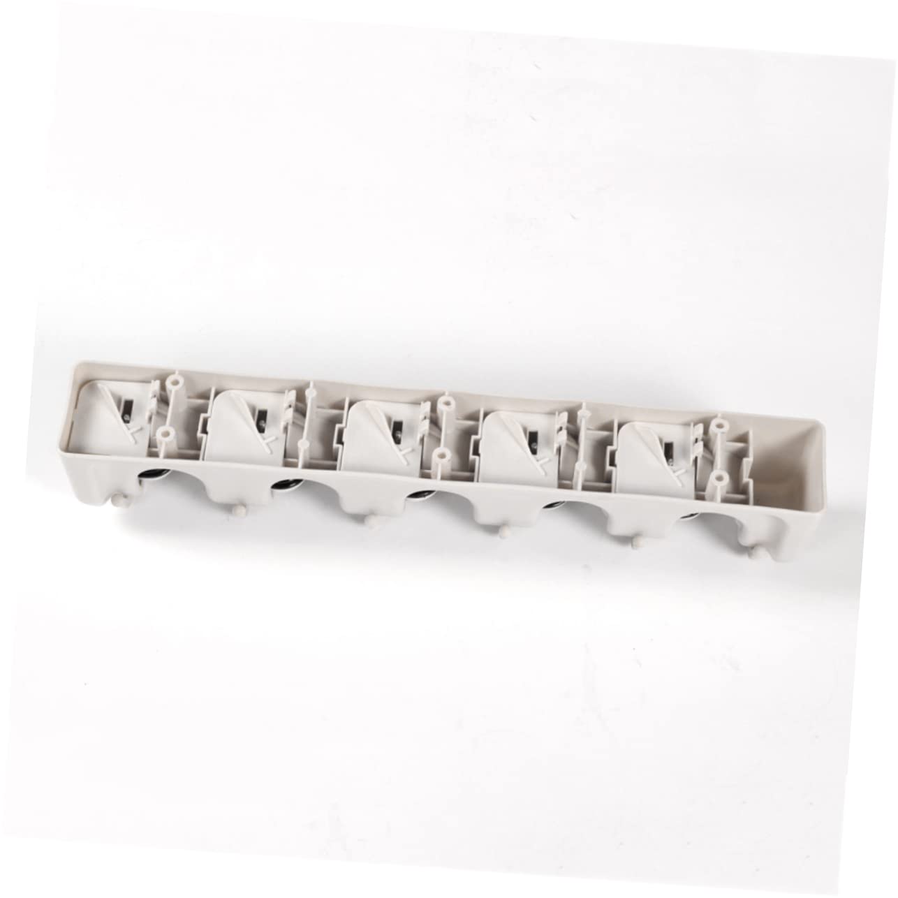 Alipis Porta Scope da Parete Multifunzionale in Plastica Abs Beige con 6 Ganci Antiscivolo per Lavanderia e Giardino con 5 Posizioni e Accessori Inclusi