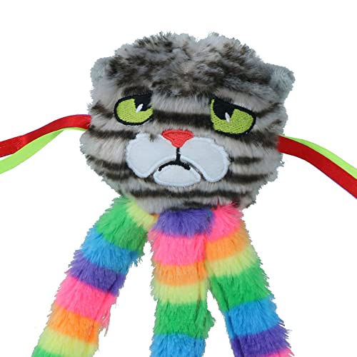 Juguete Moody Moggy Rainbow interactivo para gatos con hierba gatera y diseño multicolor 7