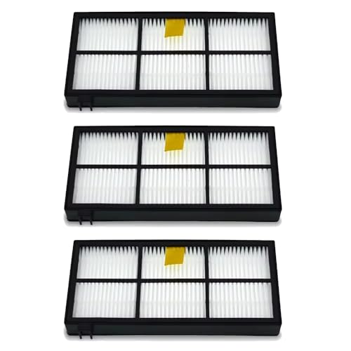 TALENTEC home | 3x Filtro HEPA Repuesto Compatible con iRobot. Para Roomba series 800 y 900 | Modelos: 800, 860, 866, 870, 871, 876, 880, 886, 890, 900, 960 | Plástico ABS | Blanco y Negro