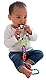 Playgro Beißring-Rasselkette - Babybeissring - Babysilikonbeissring - Silikonbeissring - Zahnungshilfe - Silikon - Kinderbeissring - farbig