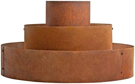 Große Kräuterspirale Aus Metall – Edelrost-Optik, 5 Kammern, 43x41x61 Cm