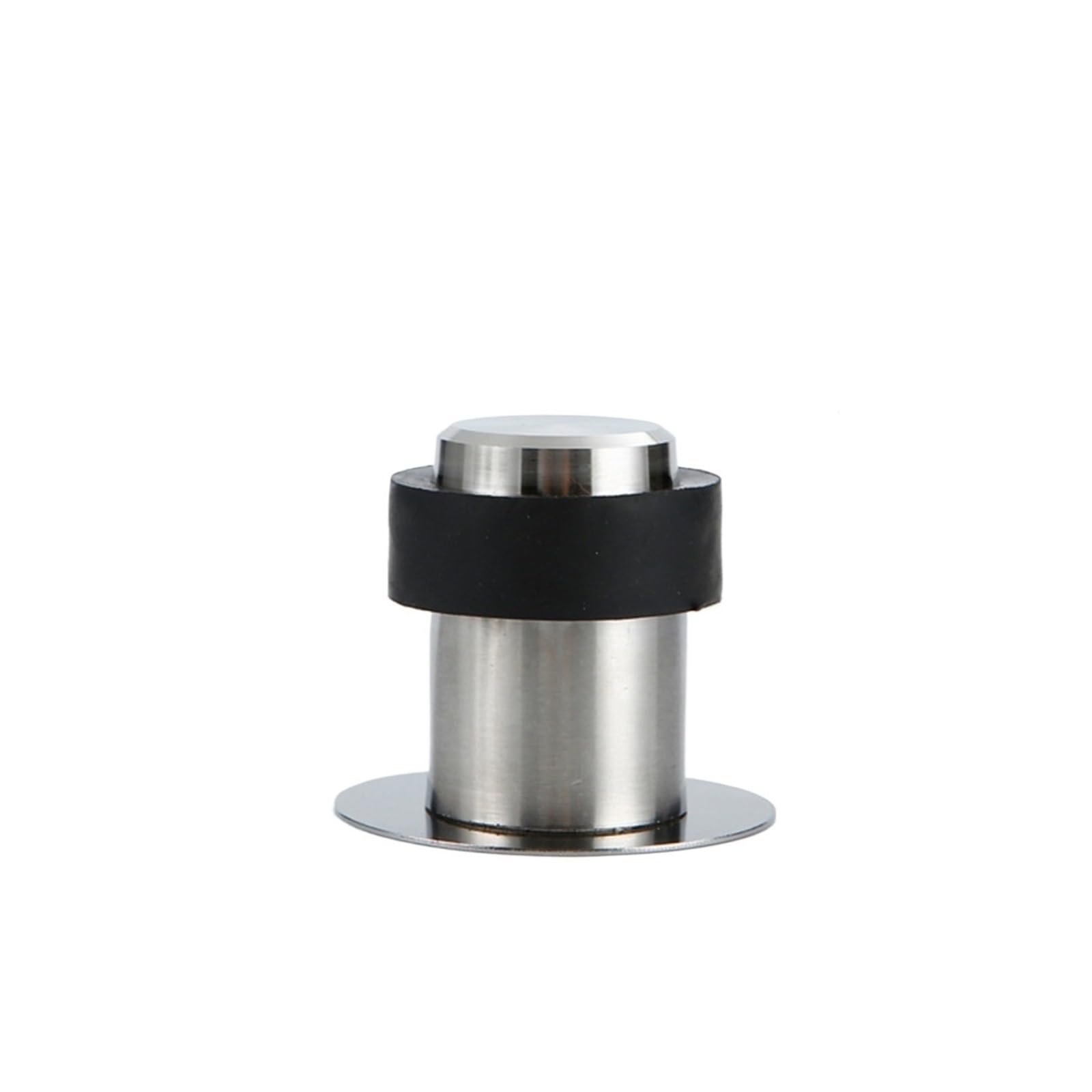 Door Stopper Heavy Stainless Steel Door Stop with Buffer Pad for Indoor Wall and Anti Collision Fitting(B 46mm Silver)