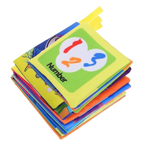 VILLFUL 4 peças livros de livros educativos interativos com som animais e frutas fabricados material lavável para desenvolvimento infantil e brinquedo sensorial