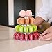 Macarons Variety - French Cookies - Baked Upon Order Macaroons with Recipe from France - Fresh Macarons Handcrafted by French Chefs - Gluten-free (4 Tier Tower with 36 Macarons (All Included))
