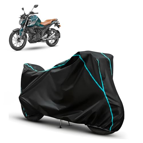 Image of Water Resistant Bike Cover for Yamaha FZ-FI V3 All Weather, UV Heat Resistant, Dustproof, Triple Stitched, Windproof Elastic Bottom