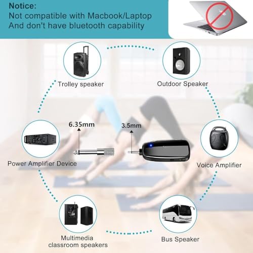 Image of MOCKING BIRD Wireless Headset Microphone AY101 UHF 2.4G System - 160ft Range, Dual Jack Compatibility, Ideal for Live Streaming, Public Speaking & PA Systems