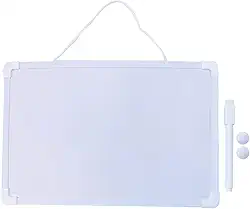 Lousa Branca Infantil Magnética 30cm x 20cm Com Alça E Caneta Com Tampa E Apagador + 2 Imãs Para Fixar Lembretes Quadro Branco Para Crianças Linha PREMIUM SYANG