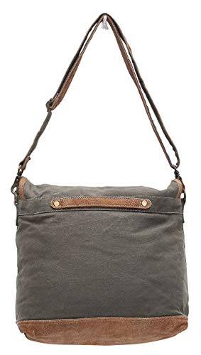Myra Bags Bald Eagle Upcycled Canvas Messenger Bag S-09592