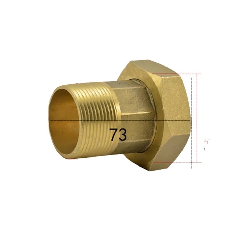 Raccord union laiton 2" femelle 1-1/2" mâle hex réducteur fileté pour eau gaz et huile